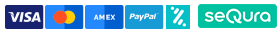 Pago Seguro Tarjetas VISA  MASTERCARD AMERICAN EXPRESS PAYPAL BIZUM SEQURA